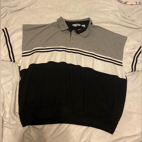 Justin Blake, golf polo, 4x, black and white, plus size, big and tall - Picture 4 of 9